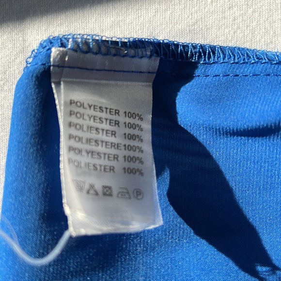 JCL Royal Blue Silky Lace Trim Shorts Pajama Set Sz M/L - Picture 12 of 12